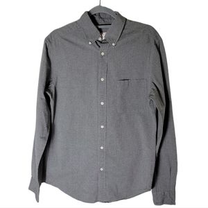 Merona button down men gray heather dress shirt size small